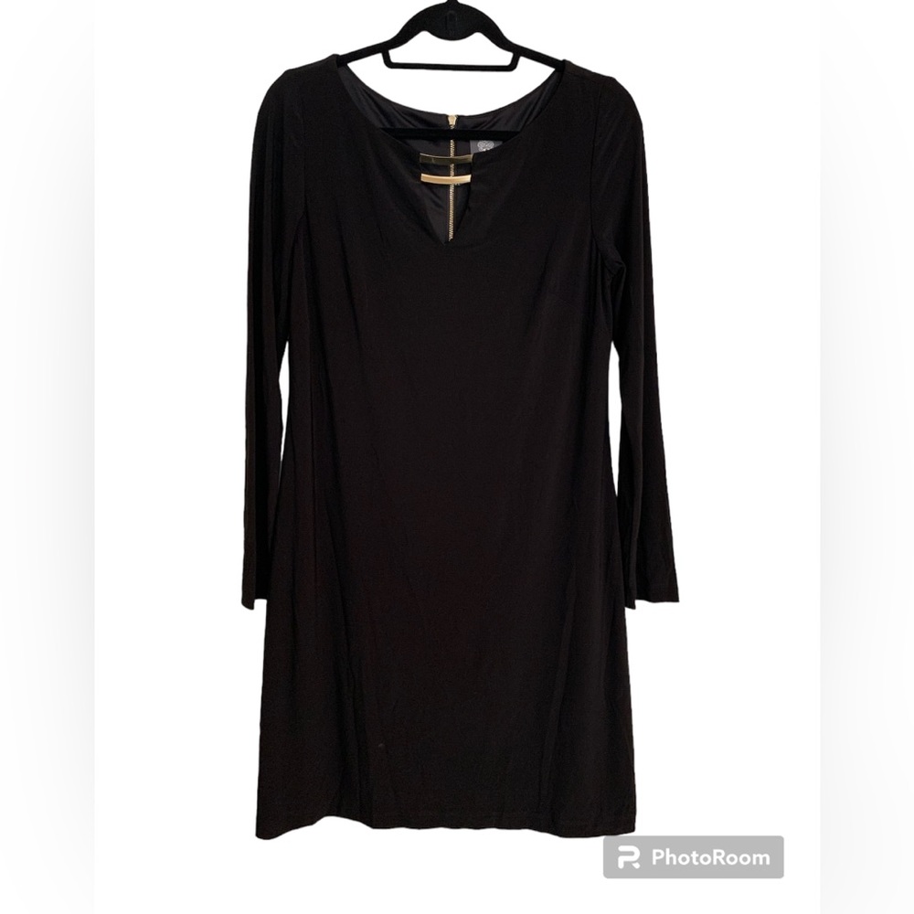 Vince Camuto black long sleeve dress. Size 8.